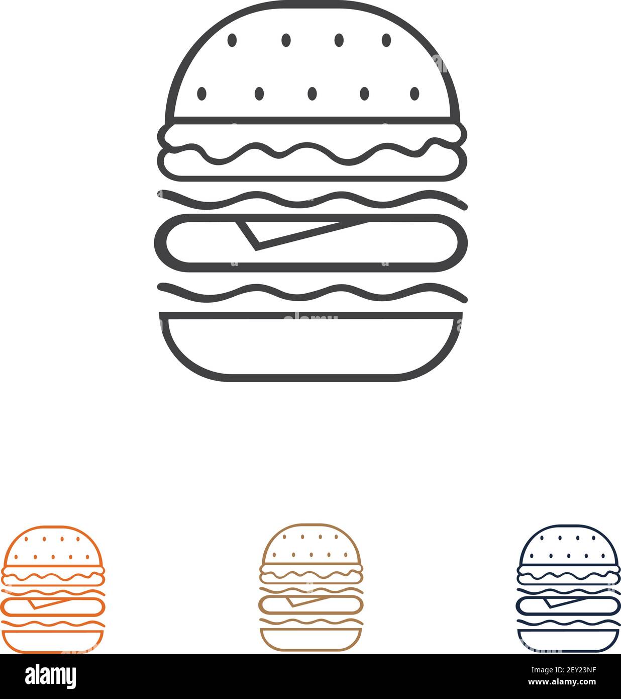Hamburger vector icon illustration desigh Stock Vector