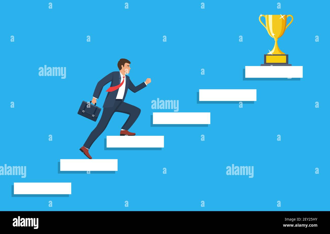 Walking up a staircase Stock Vector Images - Alamy