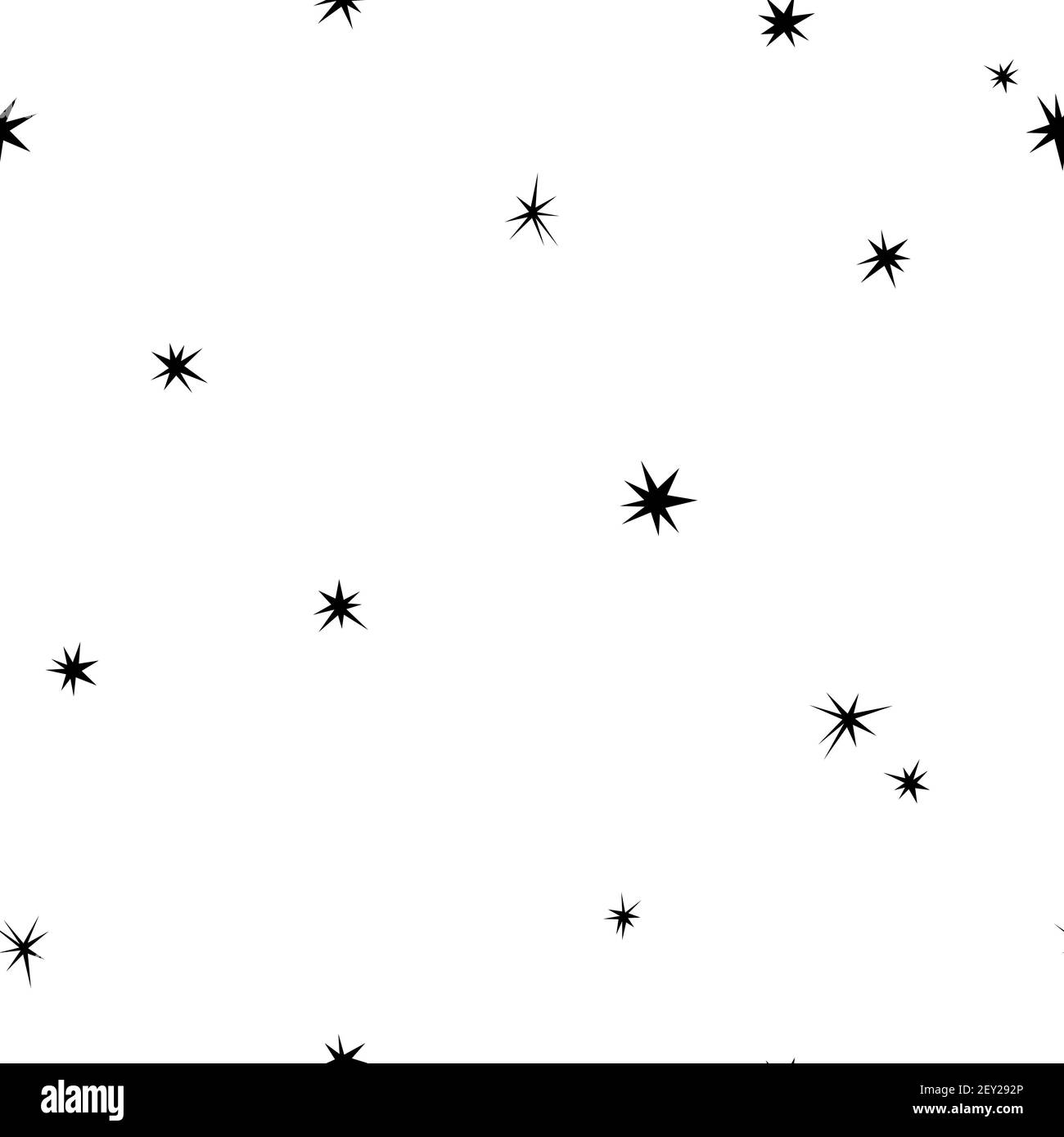 Seamless abstract pattern with black hand drawn shabby stars of ...