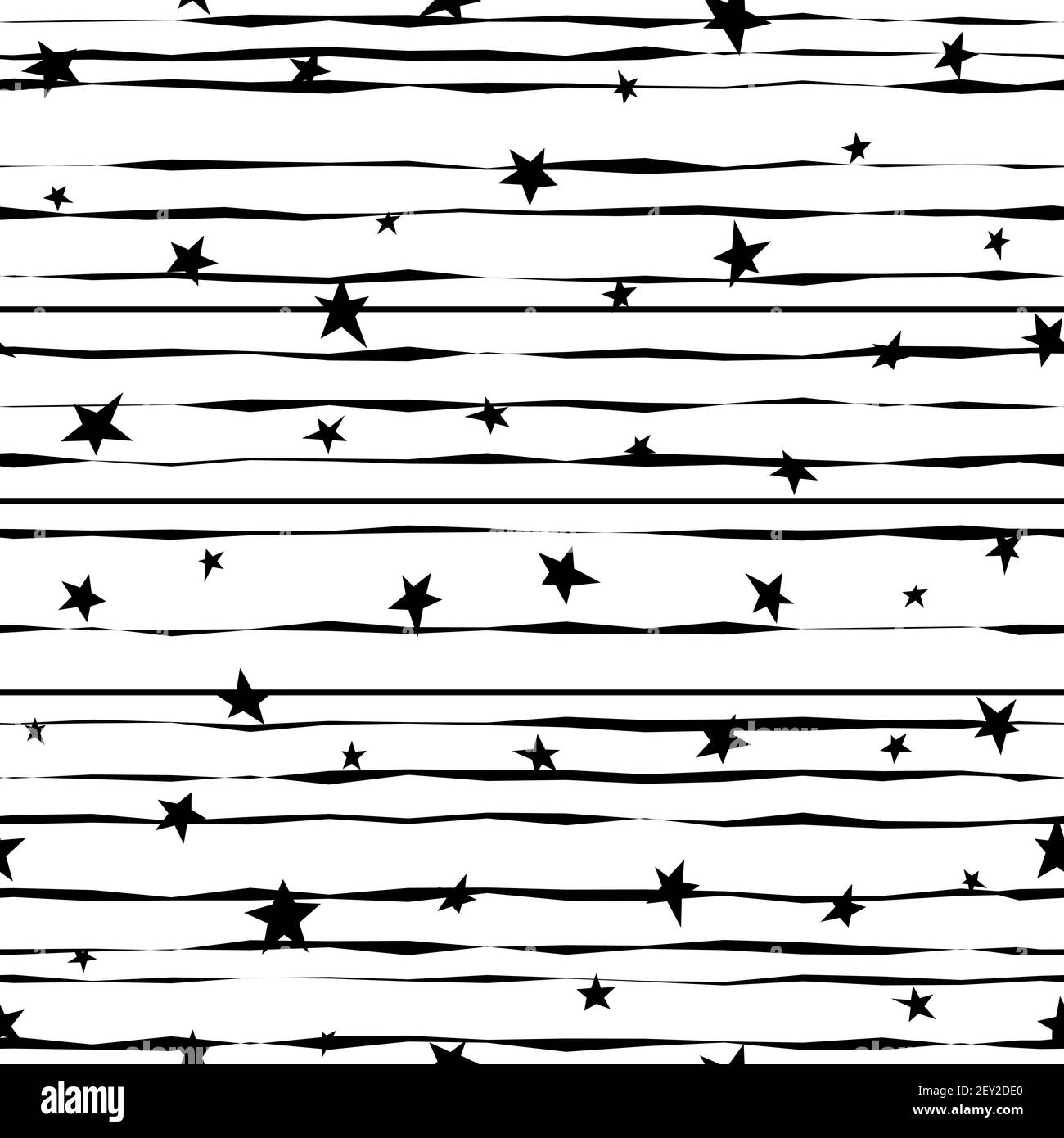 Seamless abstract pattern with little shabby black stars and lines on ...