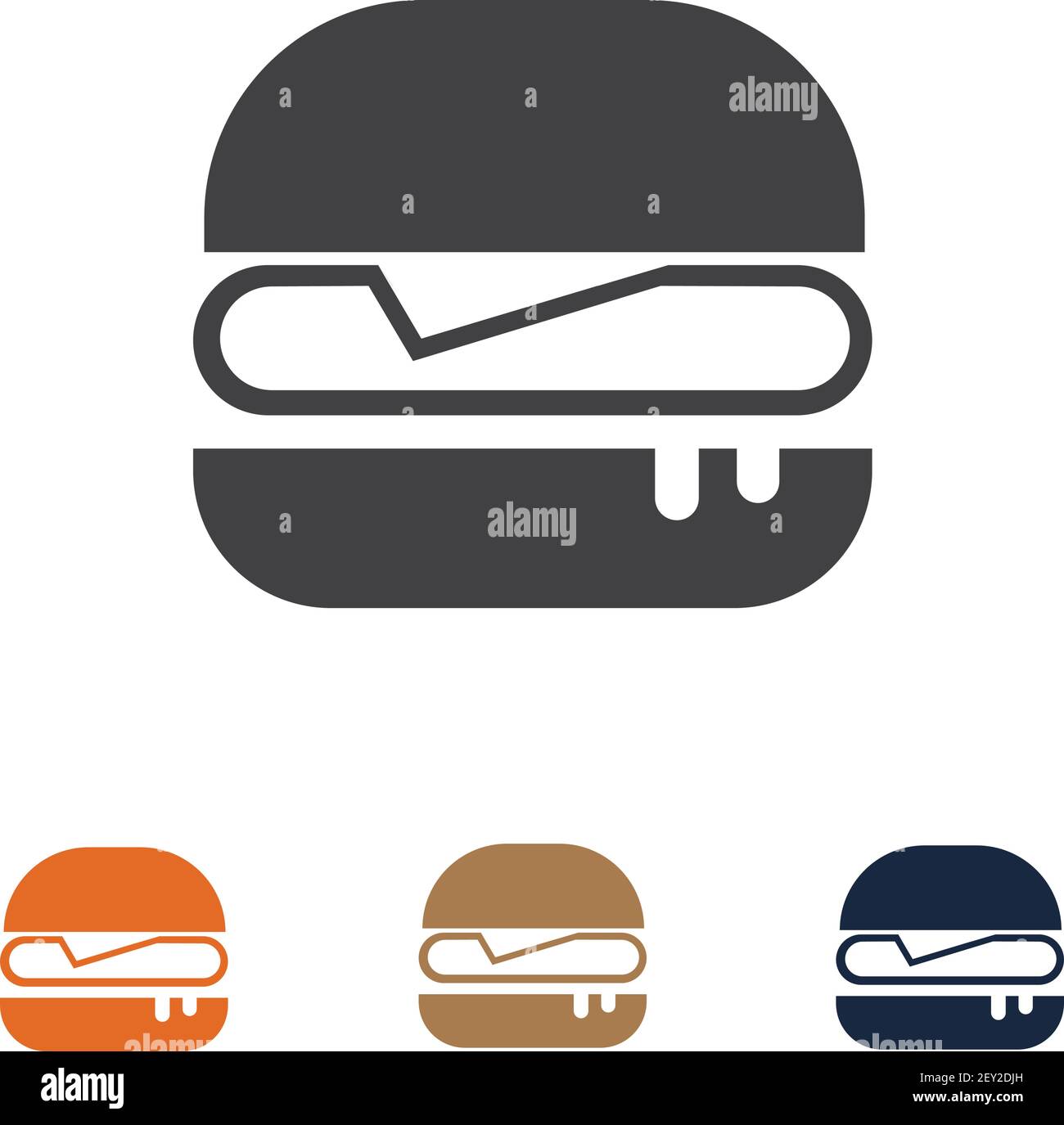 Hamburger vector icon illustration desigh Stock Vector