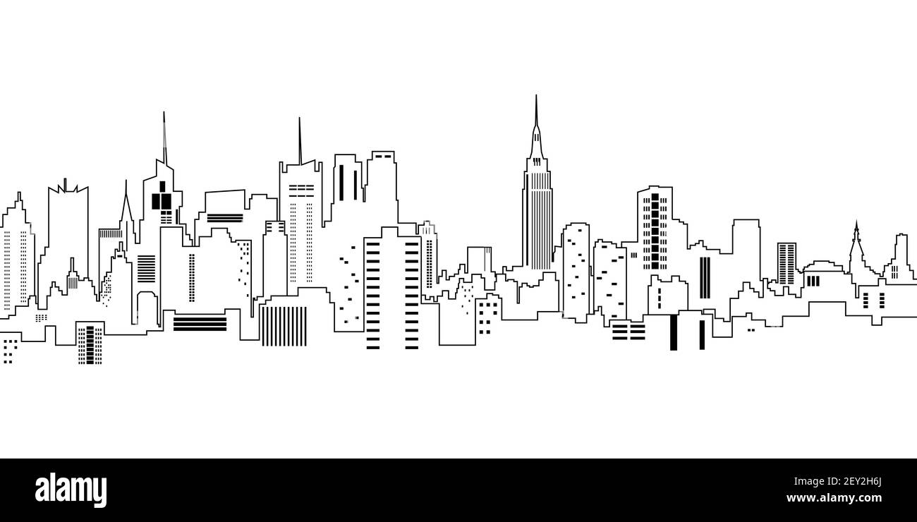 City landscape, vector icon on white background Stock Vector Image ...