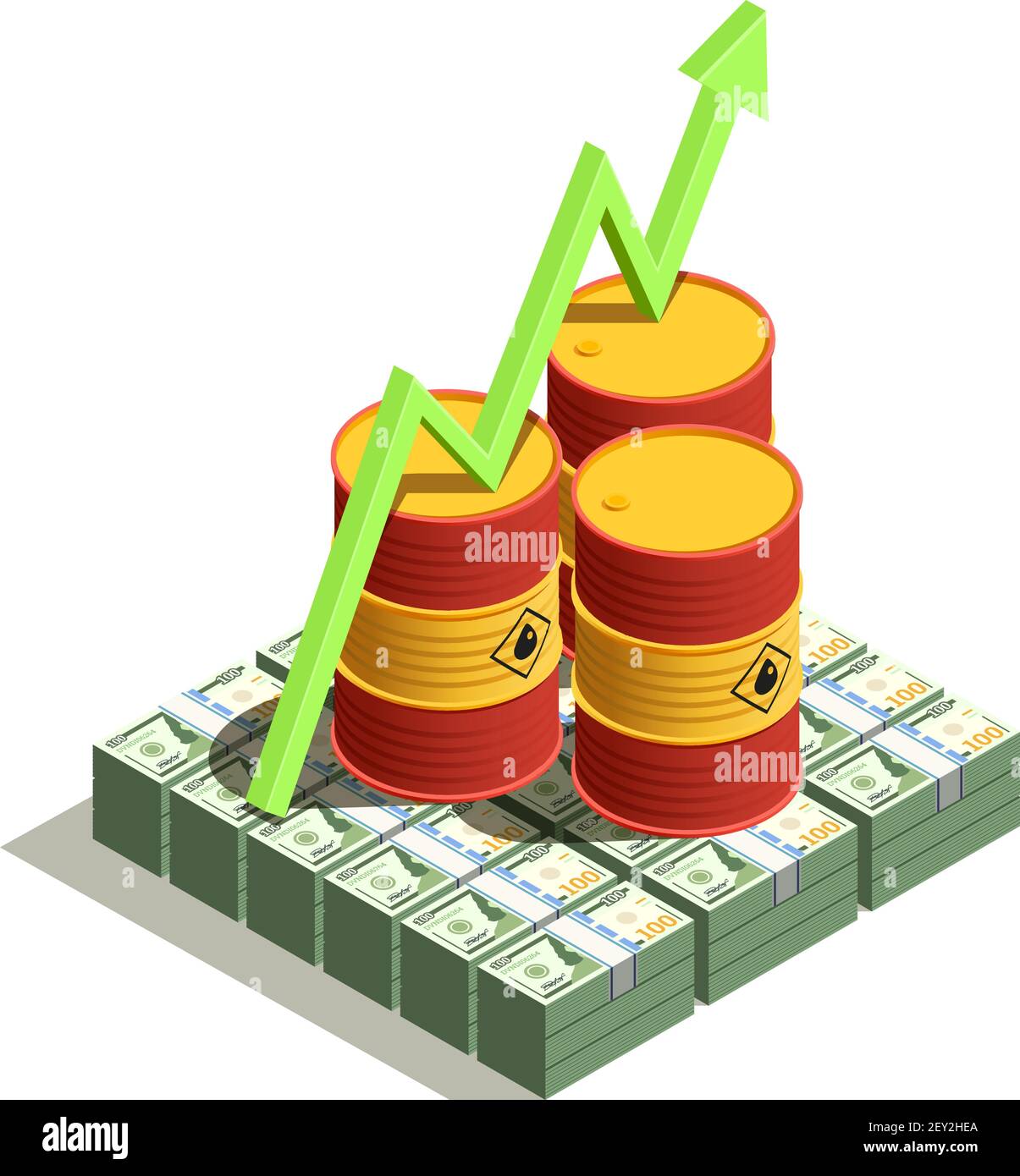 Oil petroleum industry production benefits isometric composition with