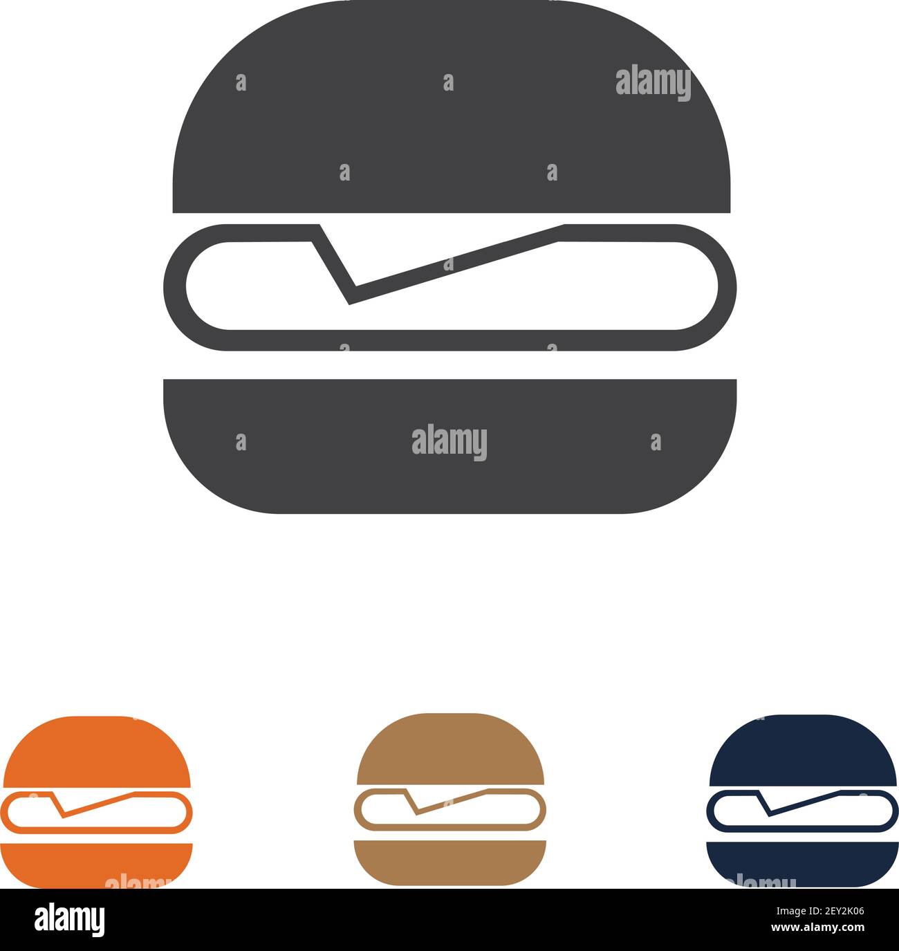 Hamburger vector icon illustration desigh Stock Vector