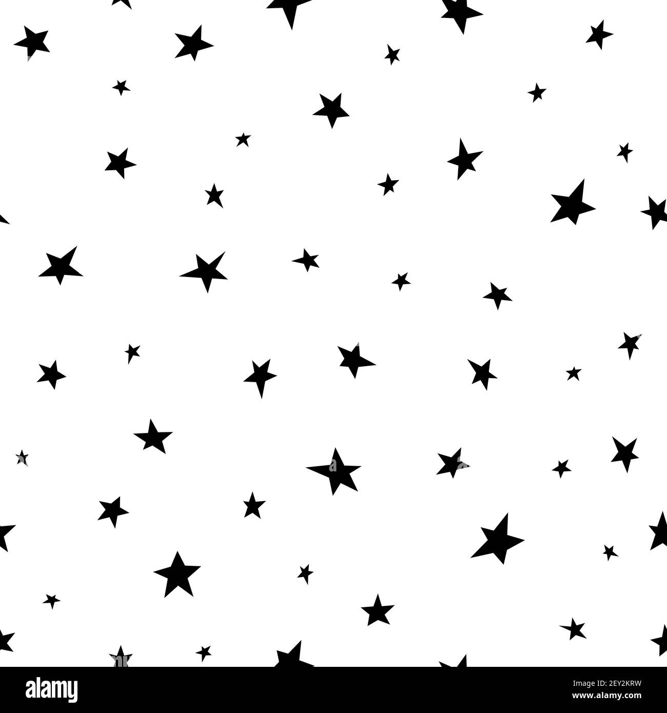 Seamless abstract pattern with black hand drawn shabby stars of ...