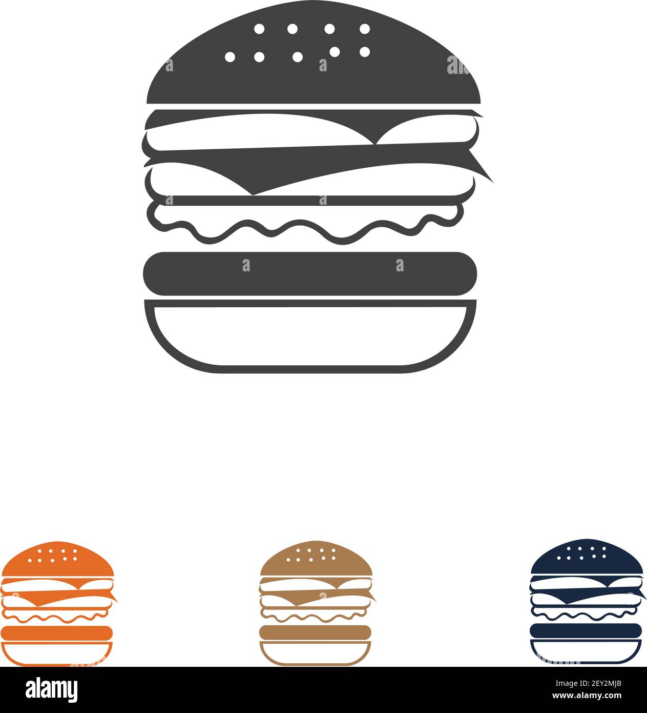 Hamburger vector icon illustration desigh Stock Vector
