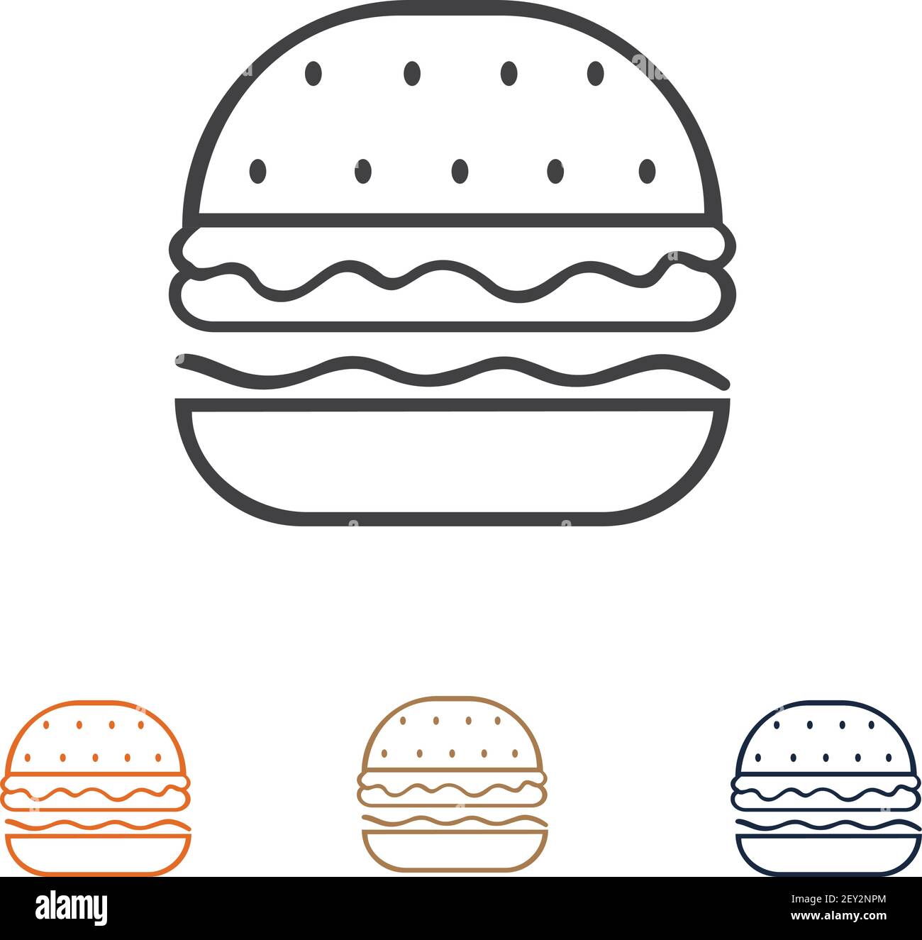 Hamburger vector icon illustration desigh Stock Vector