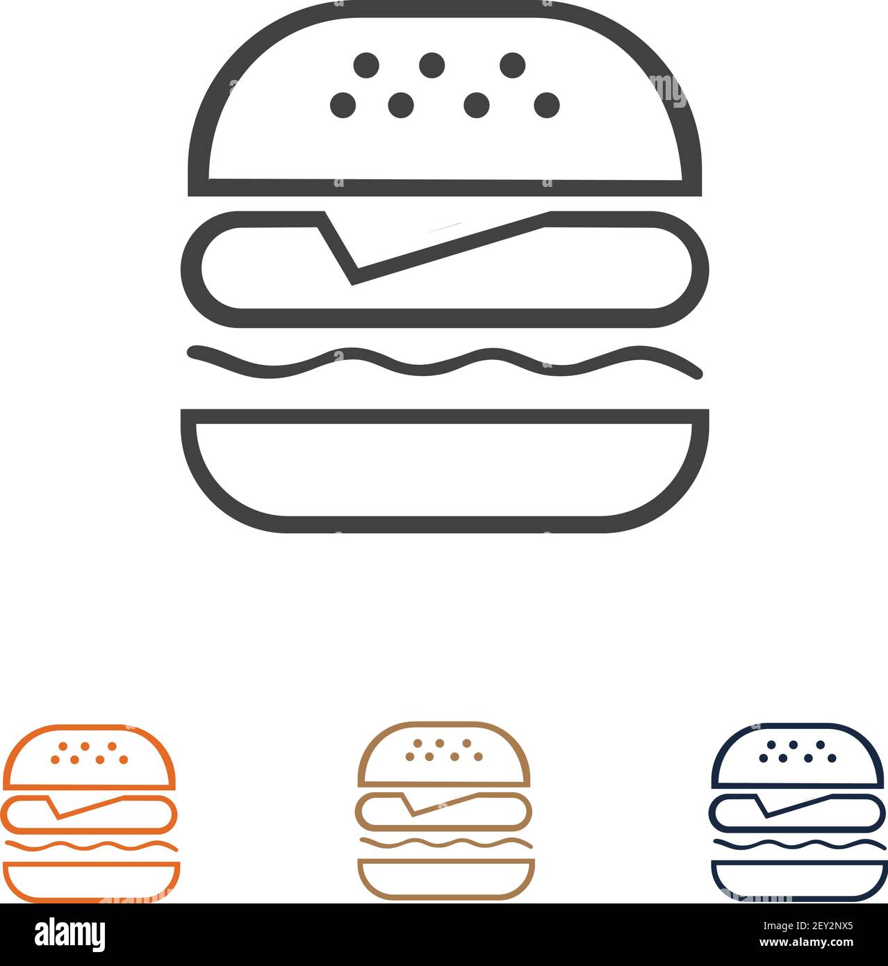 Hamburger vector icon illustration desigh Stock Vector