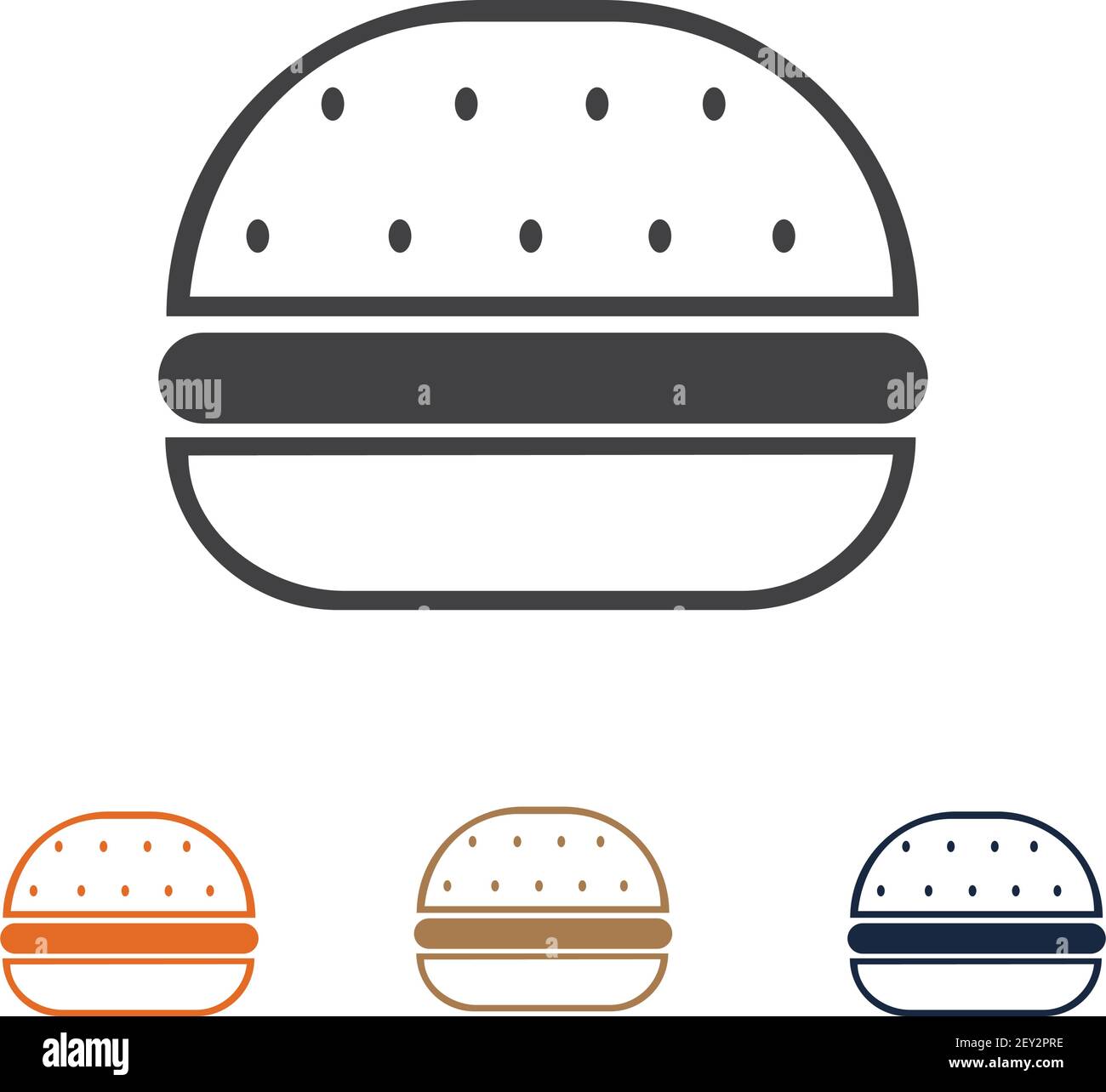 Hamburger vector icon illustration desigh Stock Vector