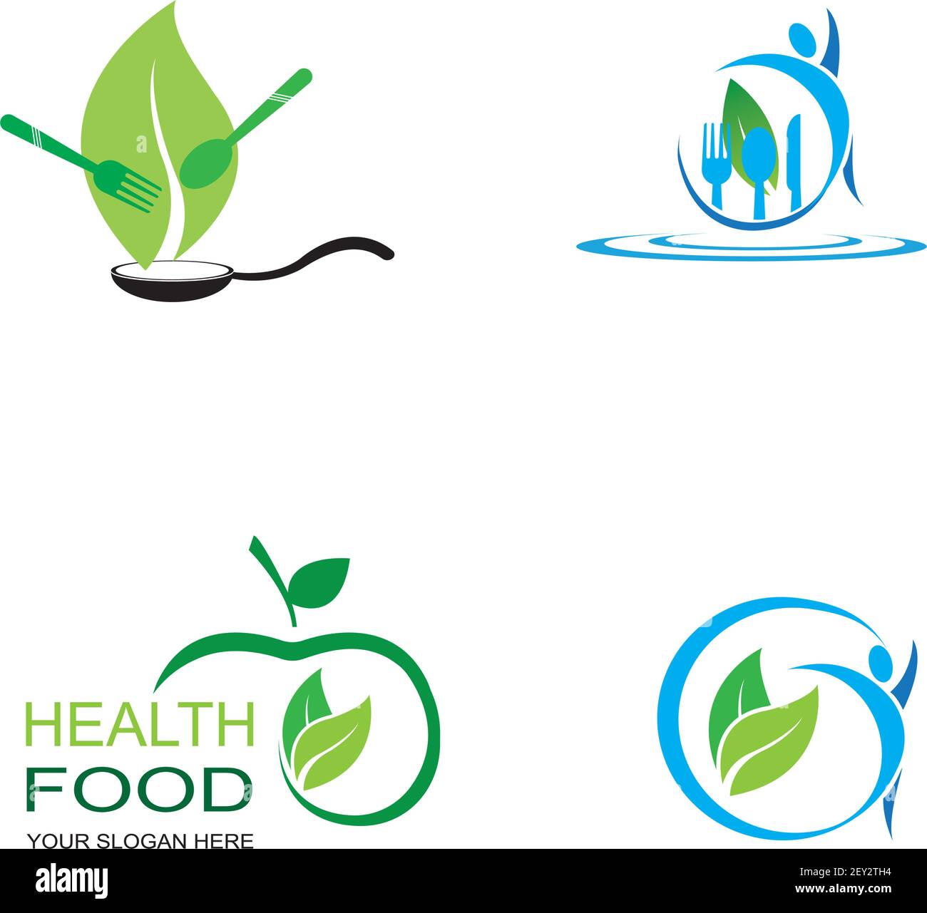 healthy food logo vector design icon illustration Stock Vector Image ...