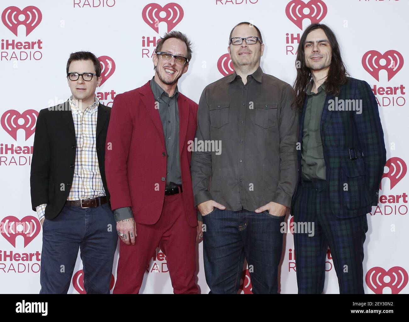 Weezer pose for a photo during a red carpet event prior to the start of