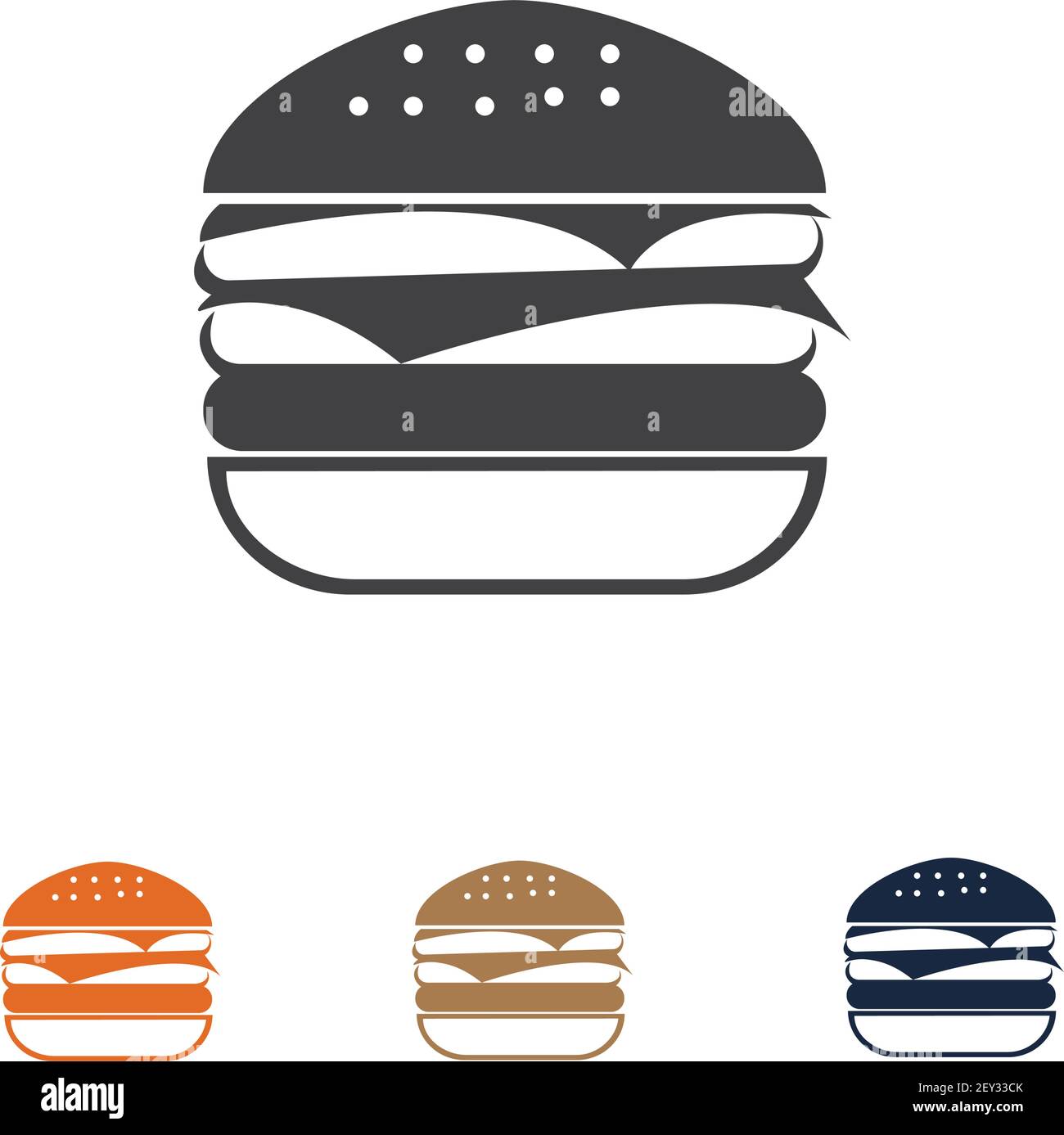 Hamburger vector icon illustration desigh Stock Vector