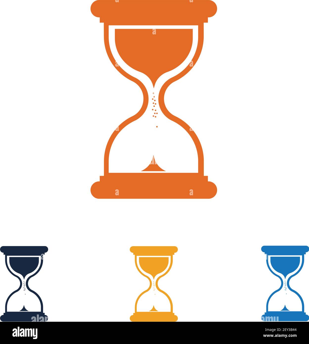 Hourglass logo Icon Vector Illustration design template Stock Vector