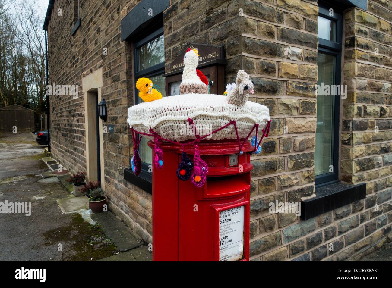Knitted cover for post box hires stock photography and images Alamy