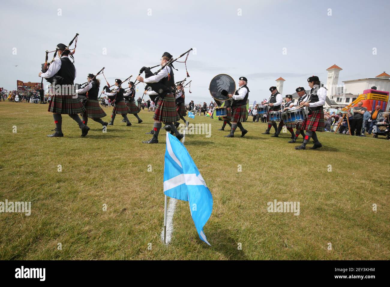 Pipes in the Park, Low Green, Ayr, Ayrshire, Scotland, UK. An annual
