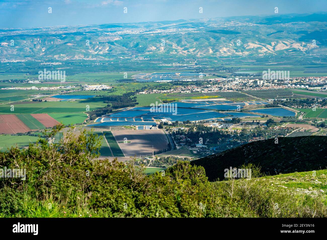 Mount Gilboa In the spring overlooking the Jezreel Valley in Israel ...