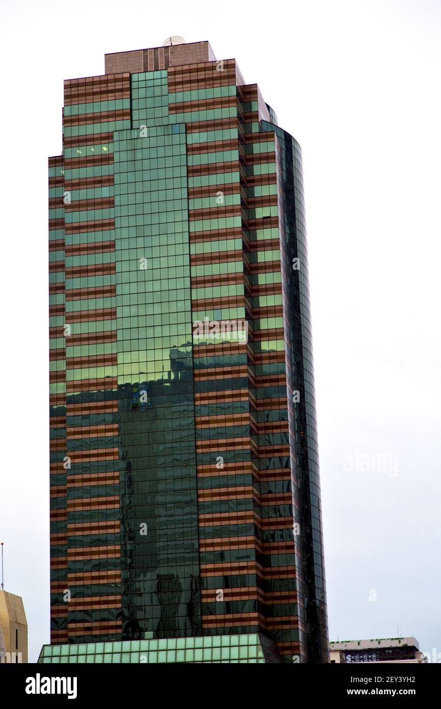 Thailand in bangkok office district the modern building line gold Stock ...