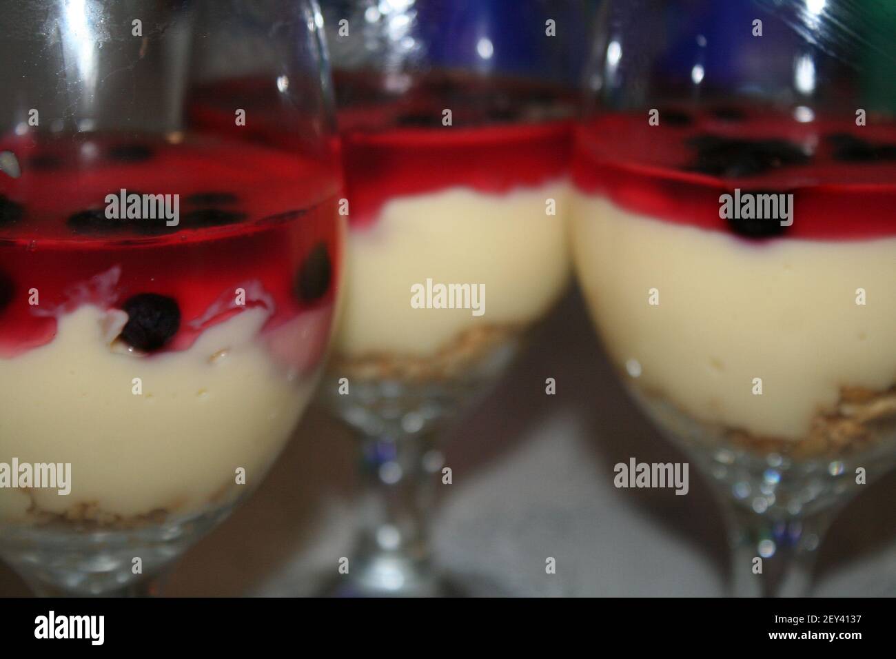 pudding in glas Stock Photo