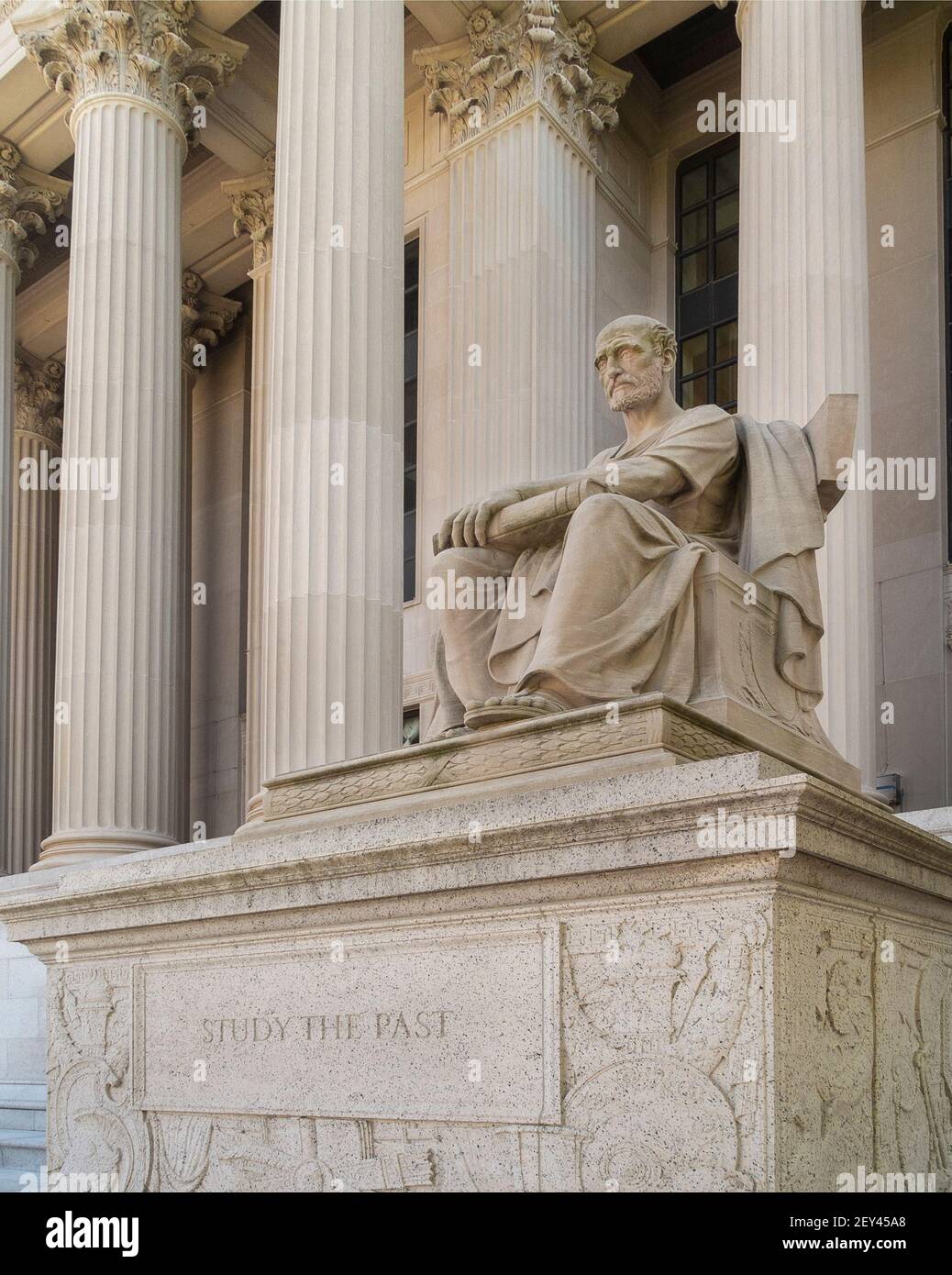exterior of National Archives in Washington DC Stock Photo