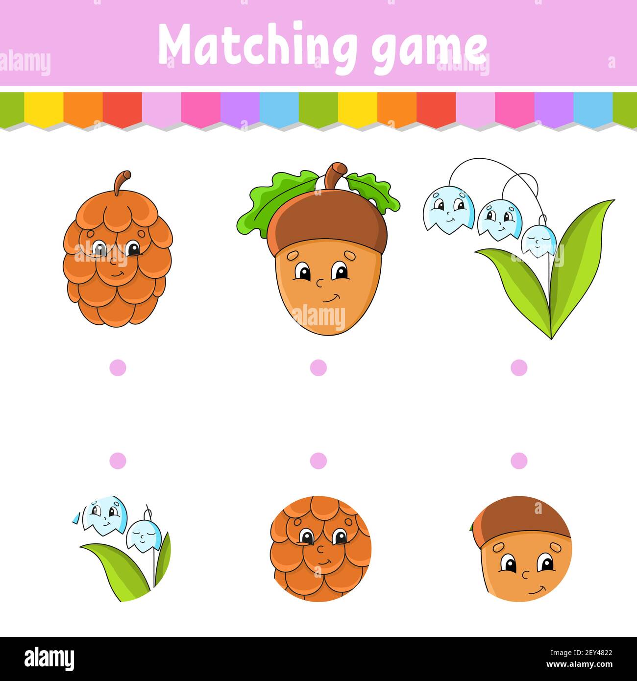 Matching game. Draw a line. Education developing worksheet. Activity