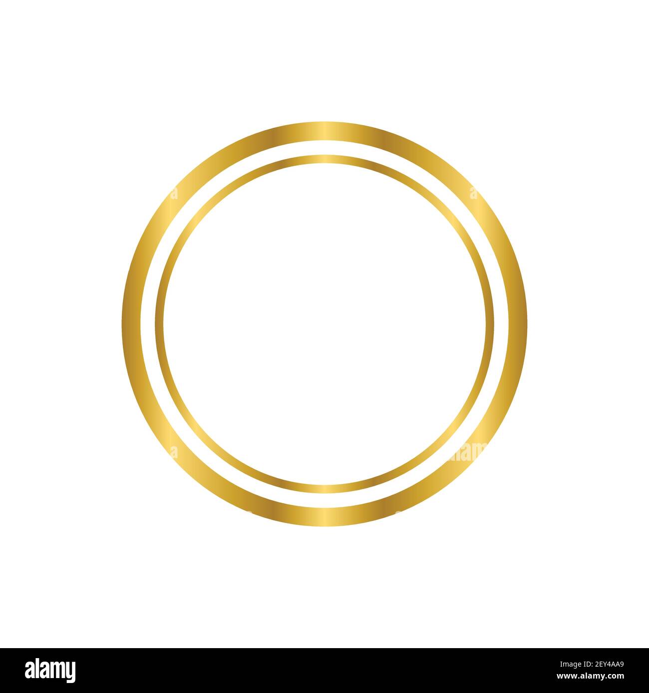 Gold Shiny Glowing Vintage Circle Frame With Shadows Isolated On White Background Gold Realistic Square Border Vector Illustration 2EY4AA9 