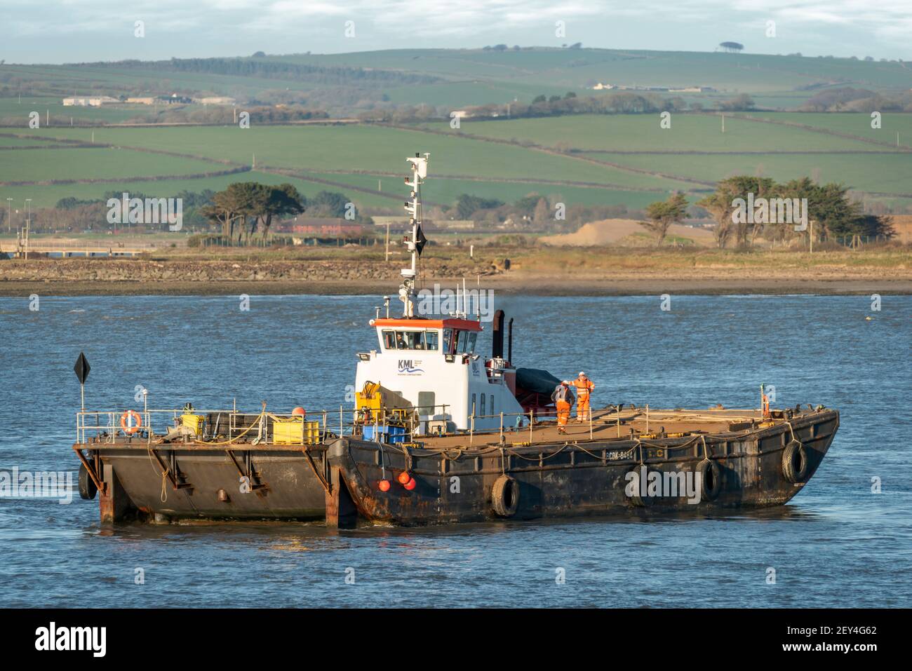 27th February 2021 - The first new refit order for the historic shipyard at Appledore in North Devon since being taken over by Harland & Wolff. The 38 Stock Photo