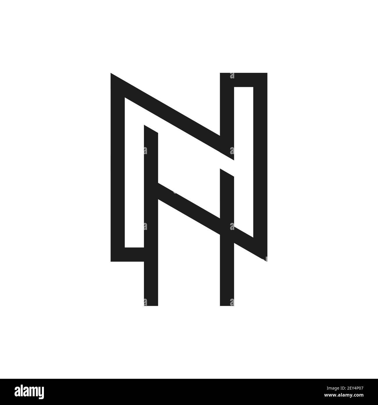 Initial nh letter logo vector template design. Linked letter hn logo ...