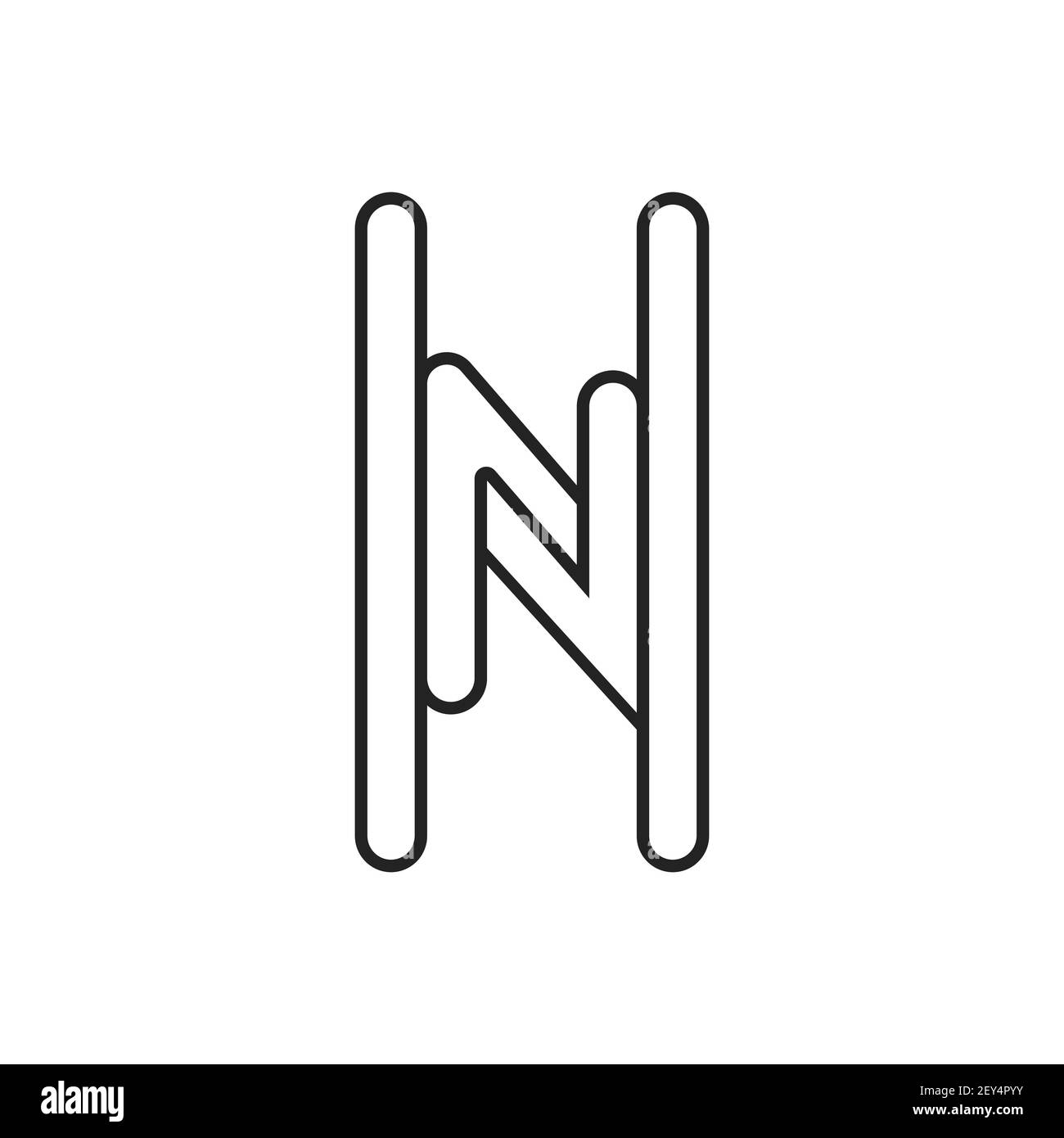 Initial nh letter logo vector template design. Linked letter hn logo ...
