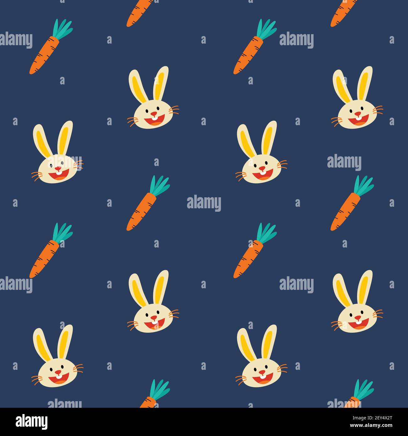 Easter decorative elements pattern seamless. Use for fabric, print, textile, wrapping, background, package, clothing. Stock Vector