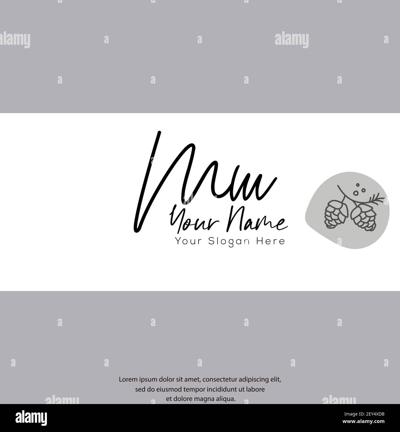 M W MW M M MM Initial letter handwriting and signature logo. Beauty vector initial logo .Fashion, boutique, floral and botanical Stock Vector