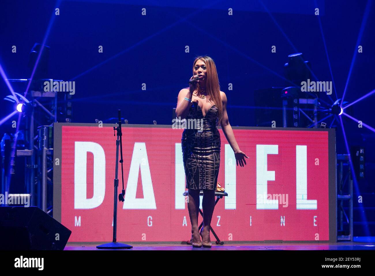 Apple Mei Angeles Vinas performs on stage at the DANIEL Magazine