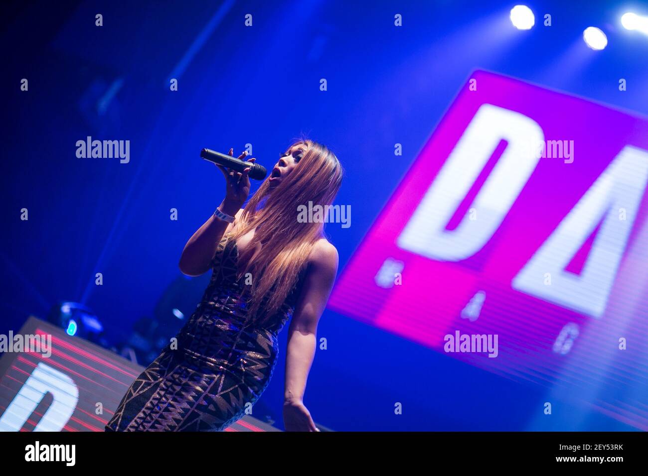 Apple Mei Angeles Vinas performs on stage at the DANIEL Magazine