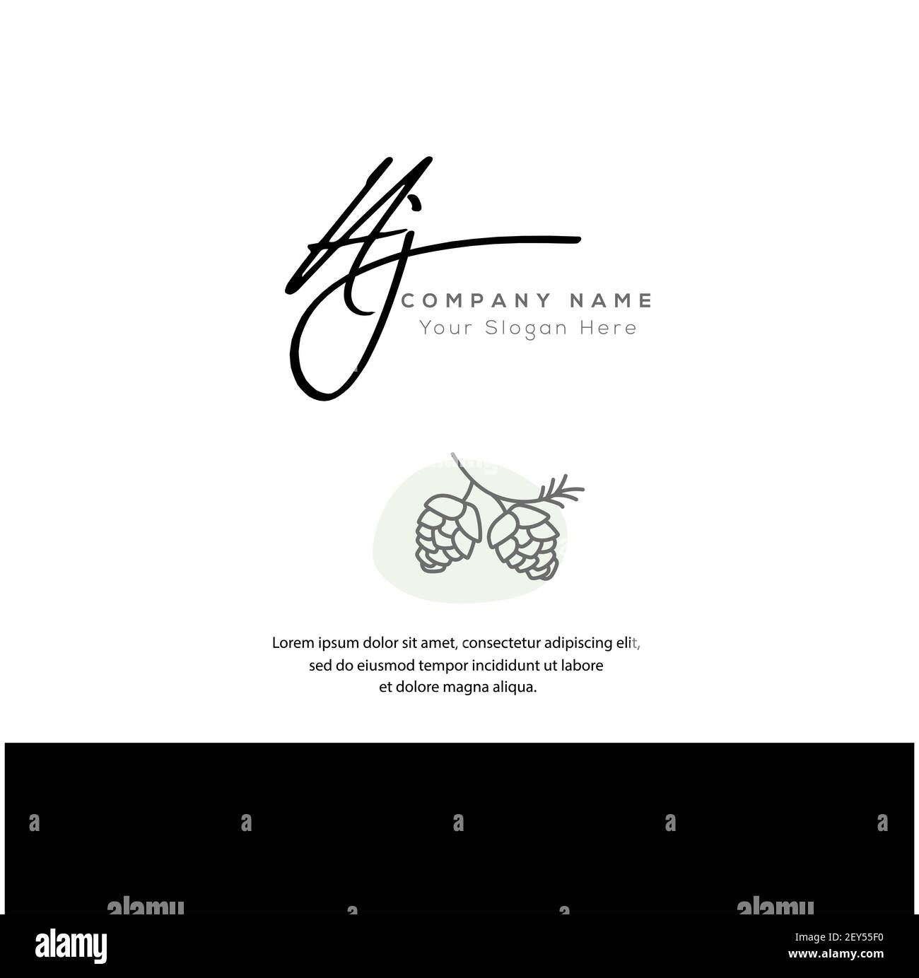 A J AJ Initial letter handwriting and signature logo. Beauty vector initial logo .Fashion, boutique, floral and botanical Stock Vector
