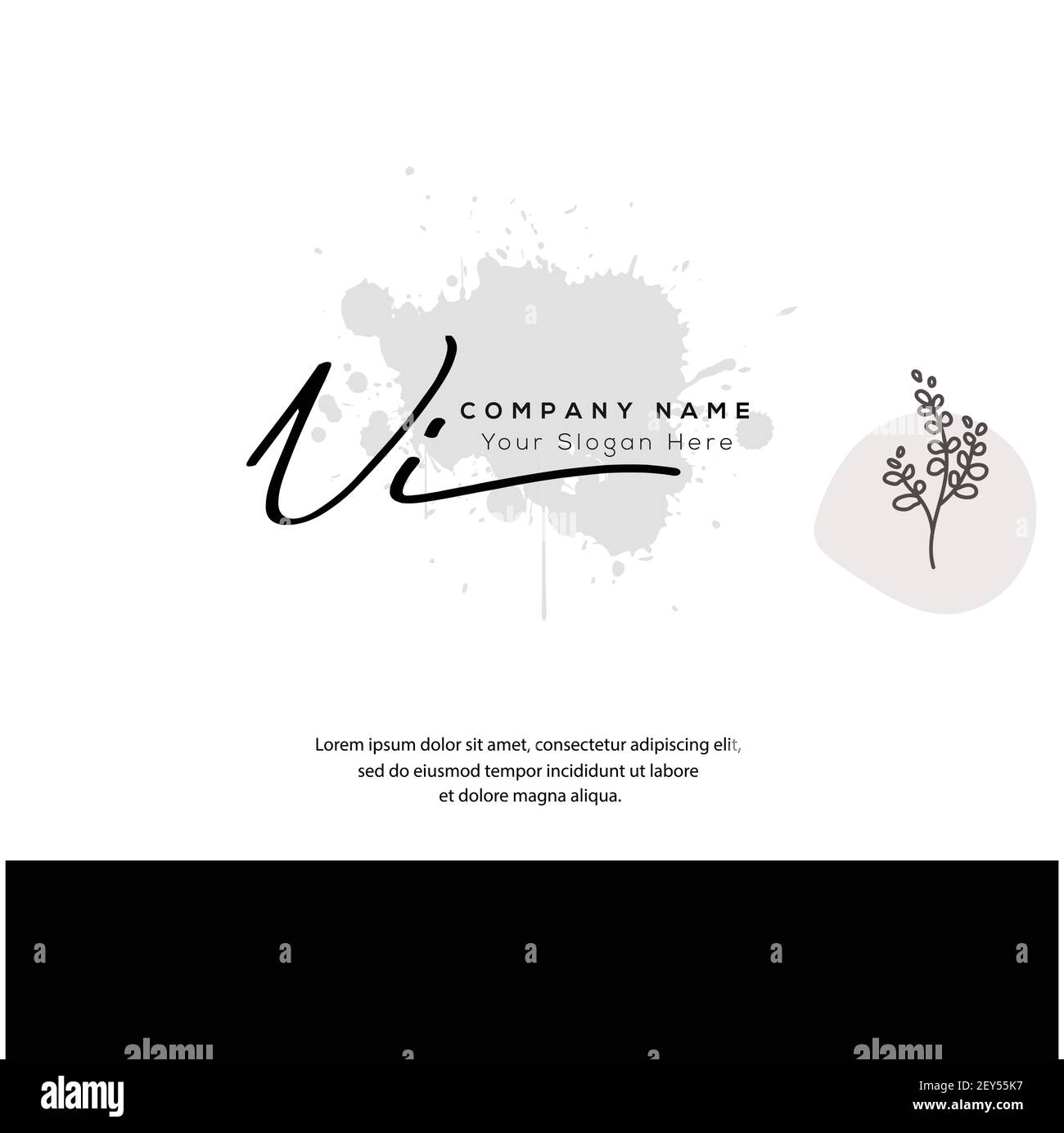 N I NI Initial letter handwriting and signature logo. Beauty vector initial logo .Fashion, boutique, floral and botanical Stock Vector