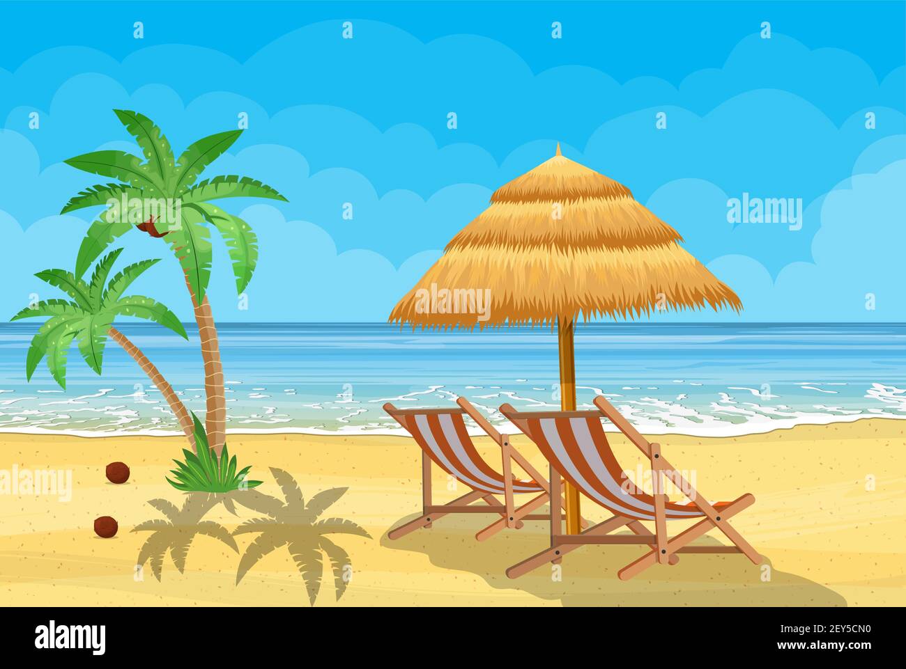 Landscape of wooden chaise lounge Stock Vector Image & Art - Alamy