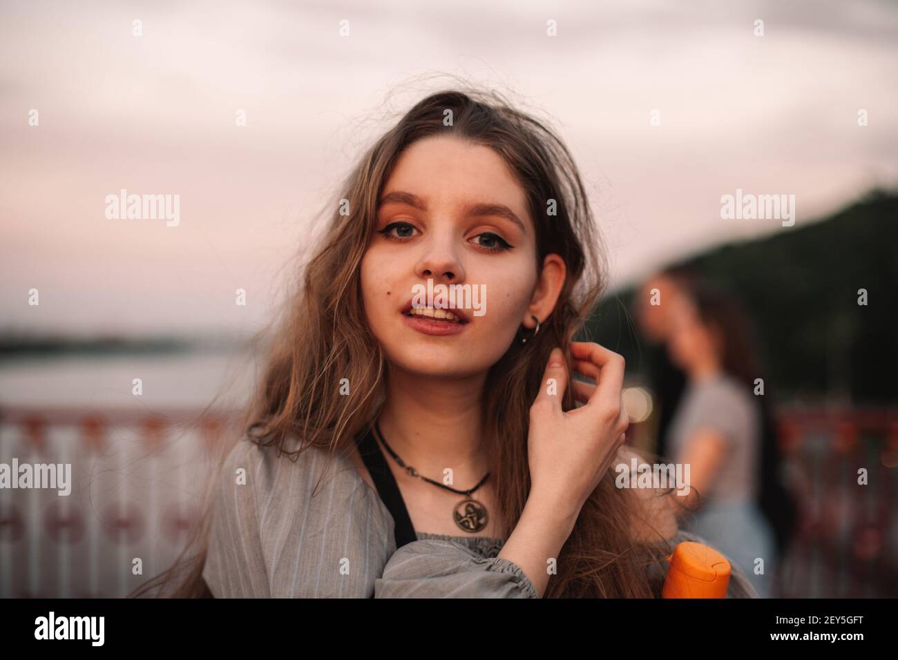 Teen girl candid portrait hi-res stock photography and images - Alamy