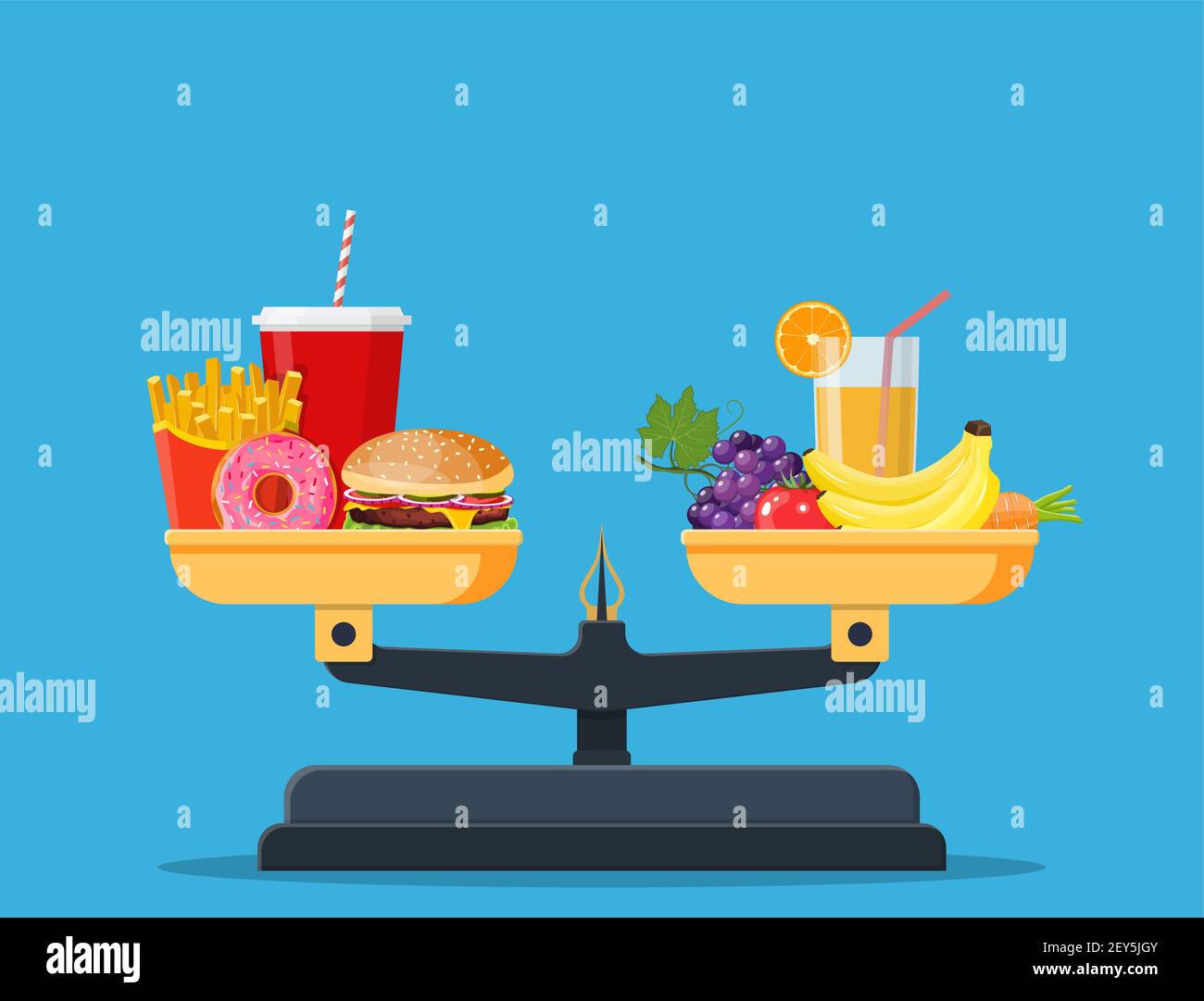 Concept of weight loss, Stock Vector