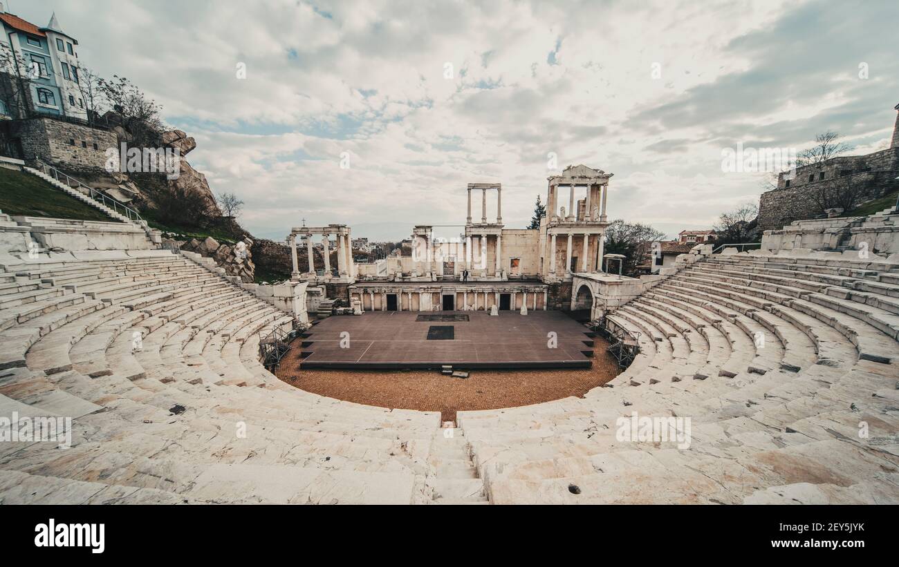 Ancient Roman Theater Plovdiv Bulgaria Stock Photo