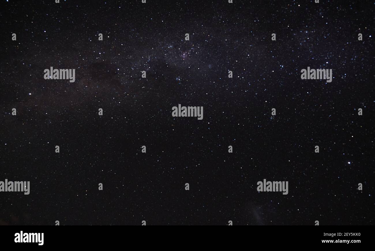 A Long Exposure Of The Dark Sky With The Stars Stock Photo Alamy