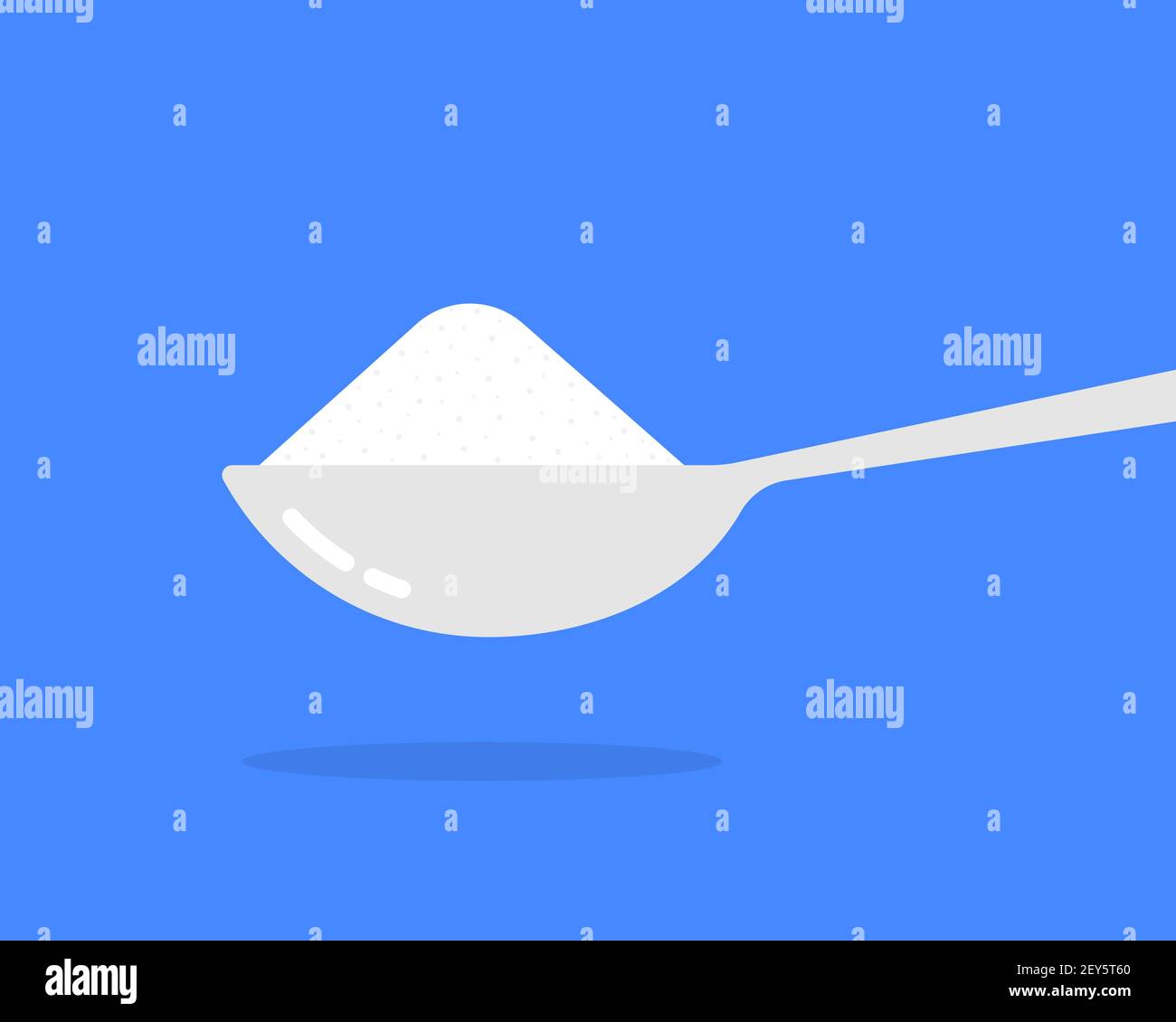 cartoon spoon with salt or sugar Stock Vector Image & Art - Alamy