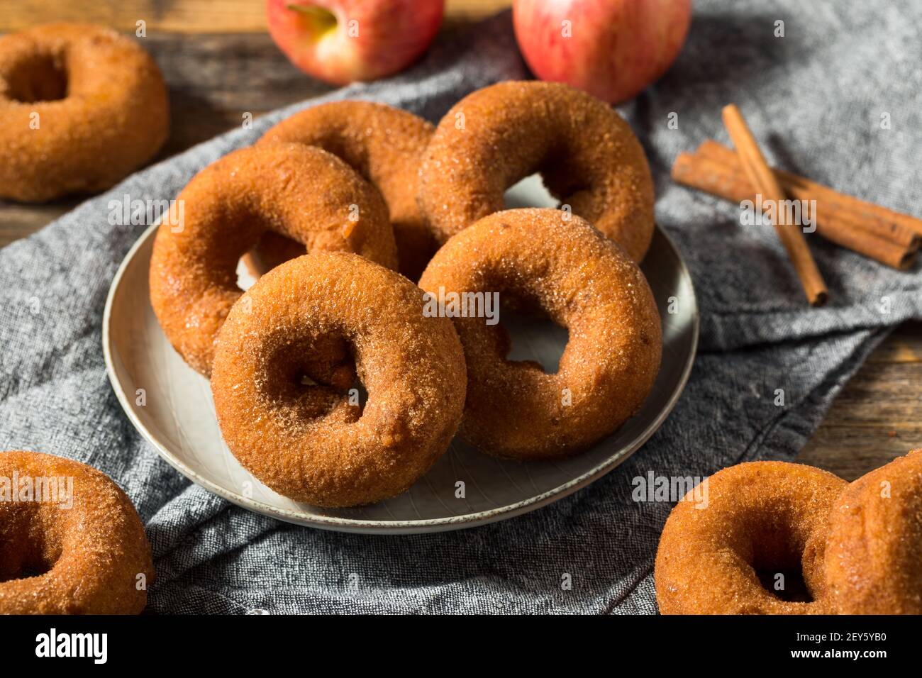 Homemade Sweet Apple Cider Donuts with Sugar Stock Photo Alamy