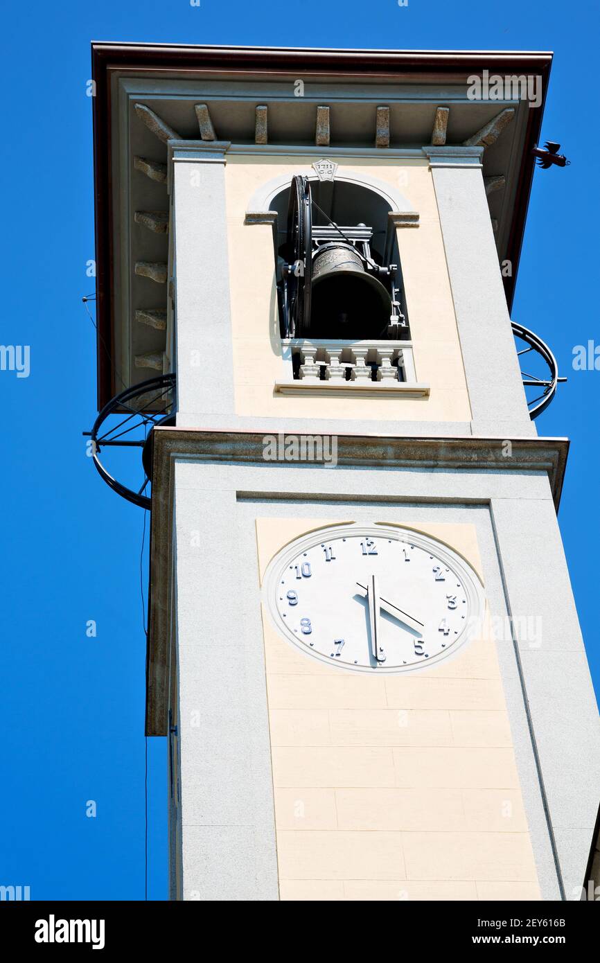 Building clock tower in italy Stock Photo - Alamy
