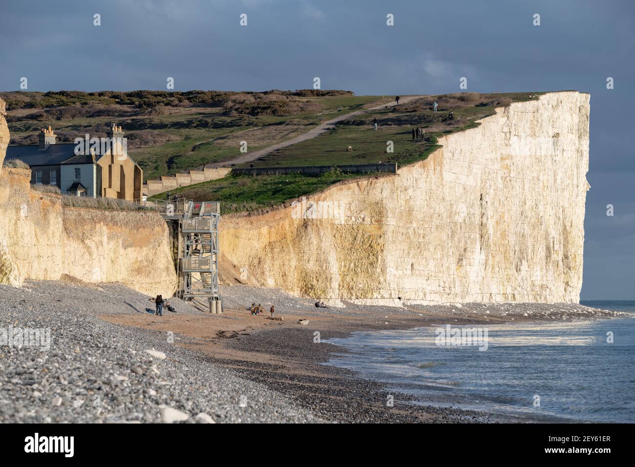 Bioling Gap land erosion, East Sussex, UK Stock Photo