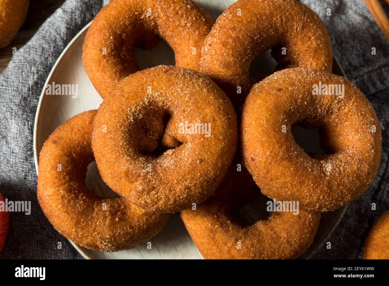 Homemade Sweet Apple Cider Donuts with Sugar Stock Photo Alamy