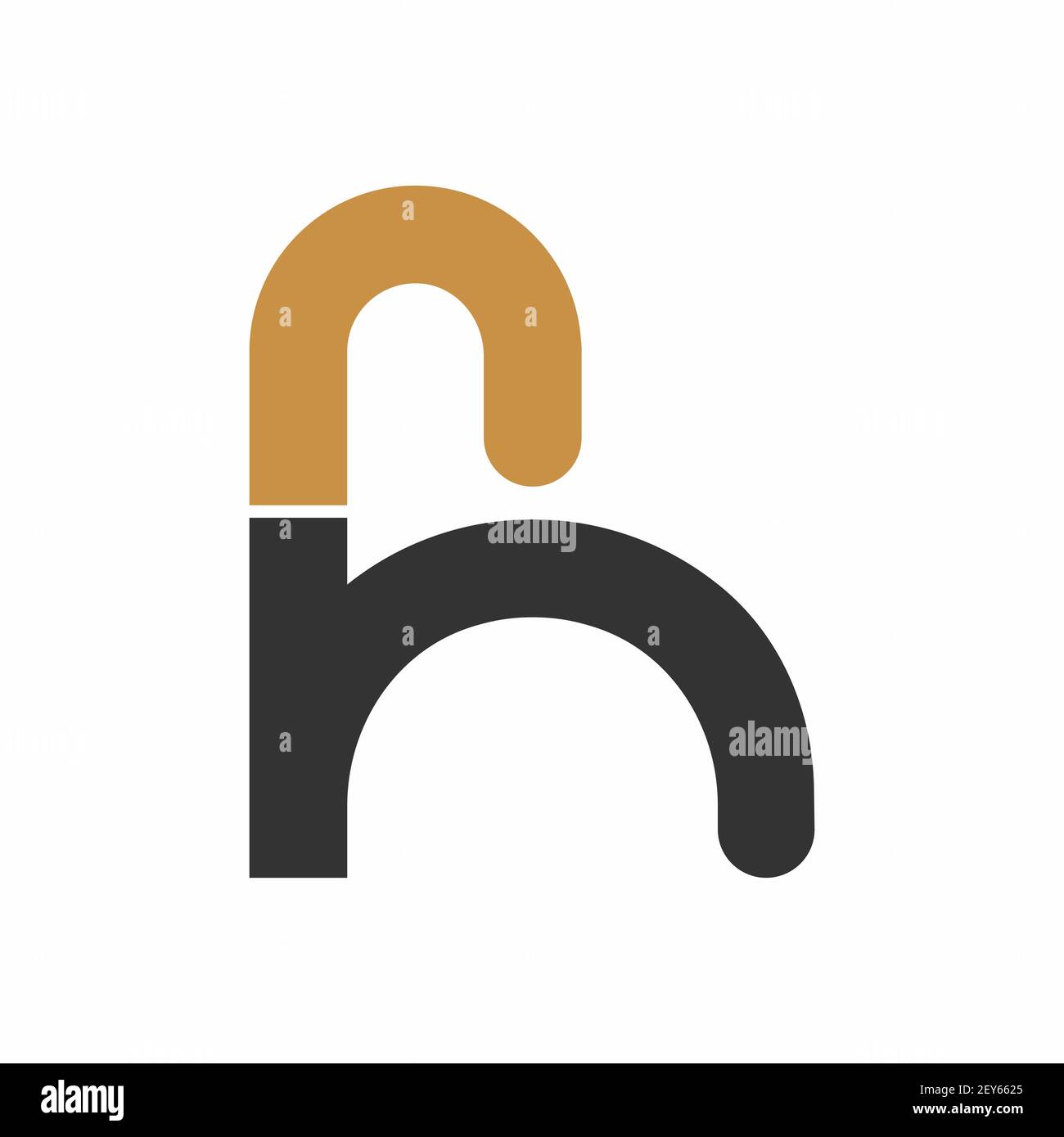 Initial nh letter logo vector template design. Linked letter hn logo ...