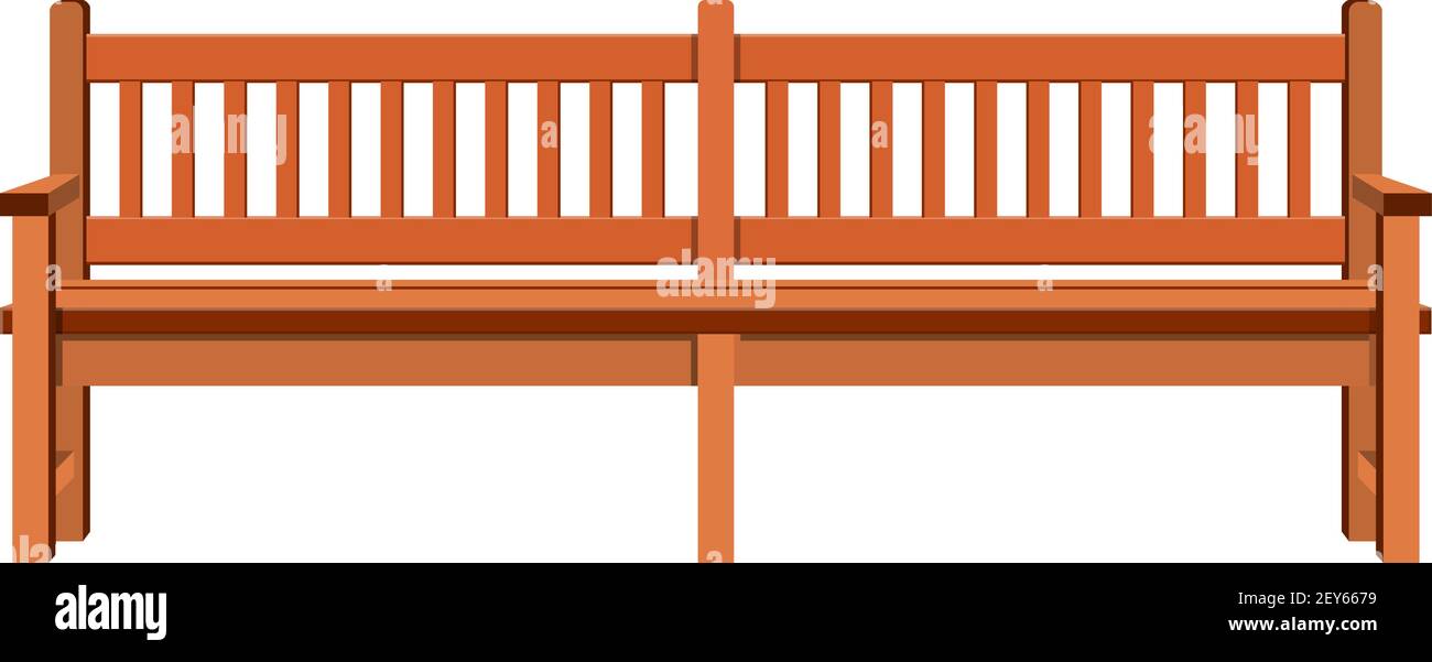 Wooden bench isolated on white background Stock Vector Image & Art - Alamy