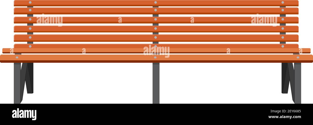 Wooden bench isolated on white background Stock Vector Image & Art - Alamy