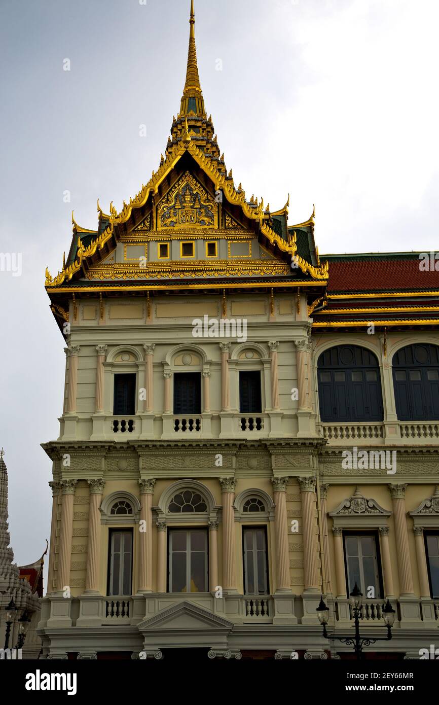 Thailand asia in bangkok rain palaces sky and colors mosaic Stock Photo ...