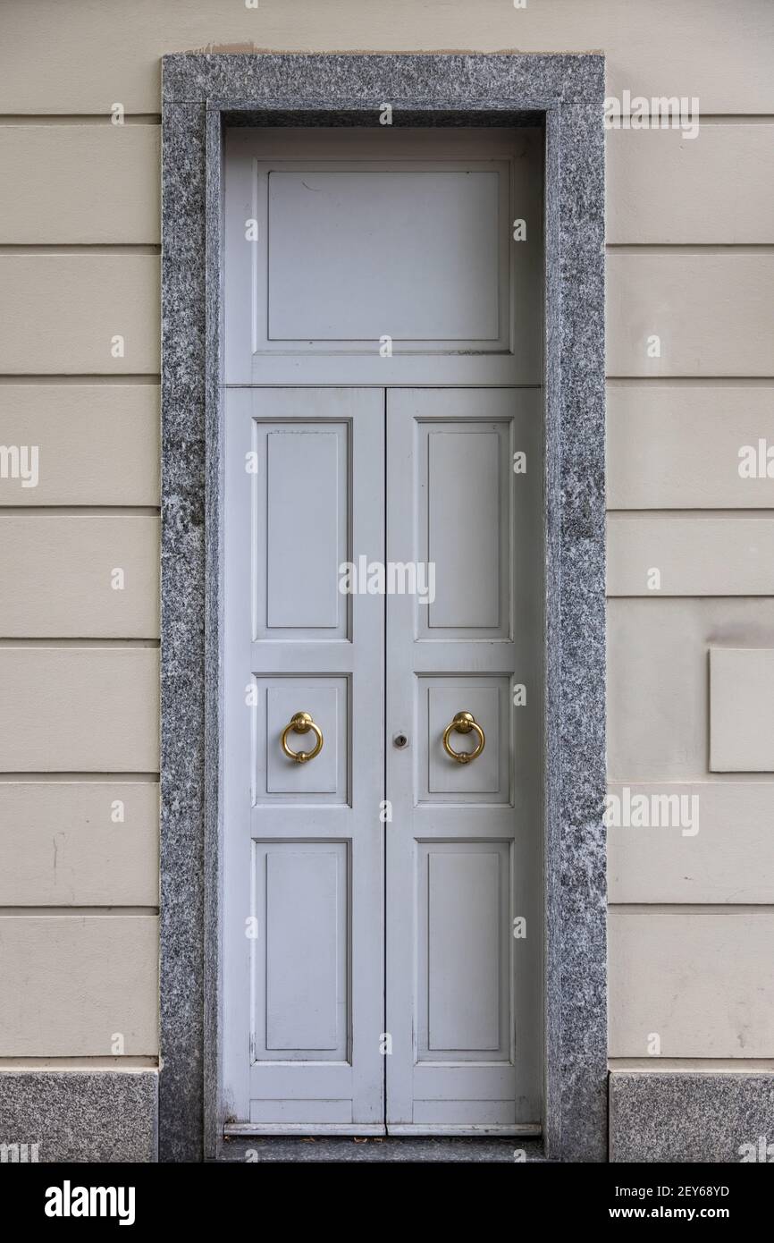 ancient wooden house door Monza Europe Stock Photo