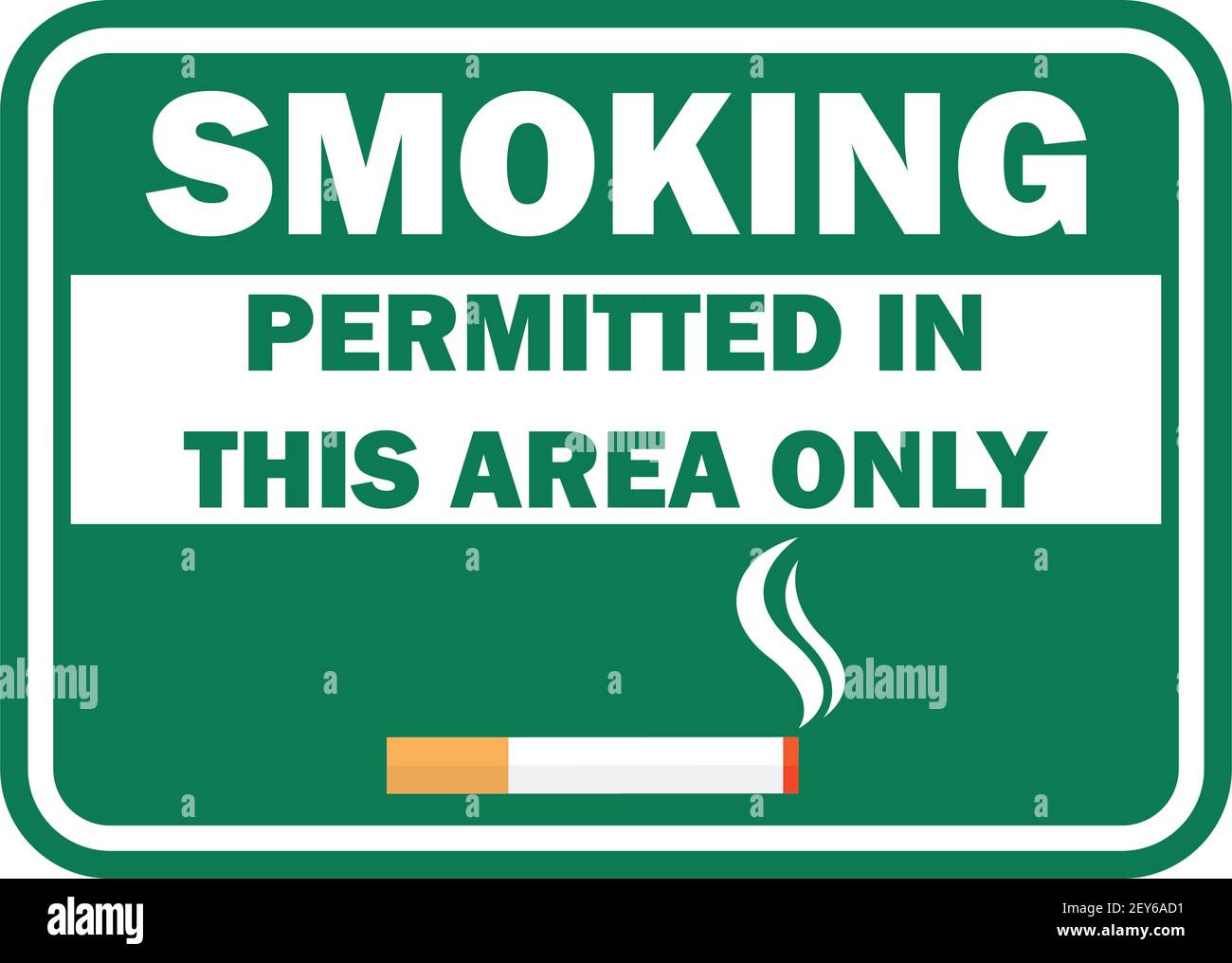 smoking and no smoking area for signboard or label. vector illustration